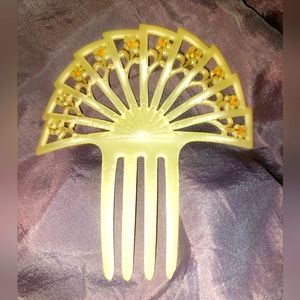 ART DECO 1920s Rhinestone Celluloid Hair Comb